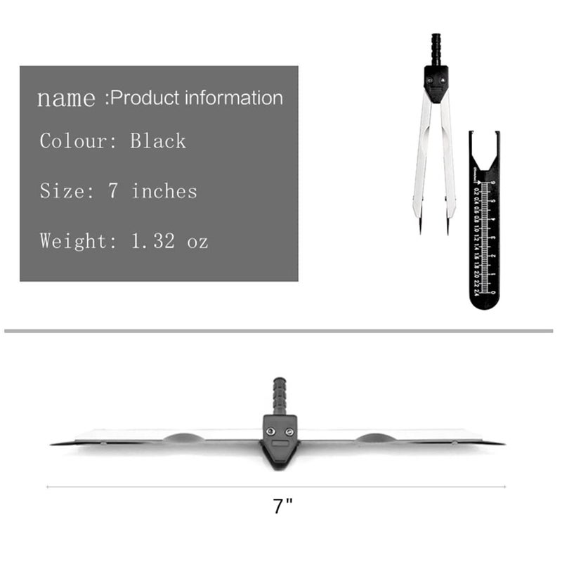 LDCREEE Electrocardiogram Caliper Black Calipers Electrocardiogram Divider for Nursing (Black-2pcs) - Image 2